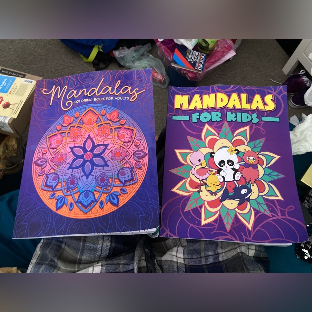 Mandalas for adults/parents & kids Colouring Books set